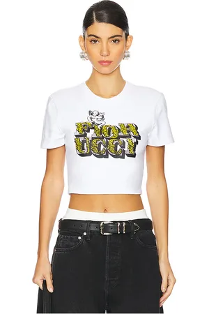 Fiorucci Rococo Print Cropped T-shirt