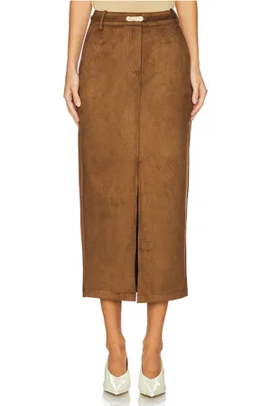 Generation Love Medina Belted Faux Suede Skirt