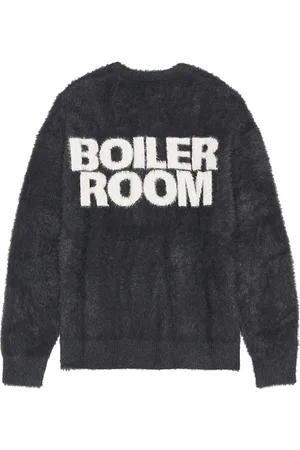 BOILER ROOM Shaggy Knit Crewneck Sweater