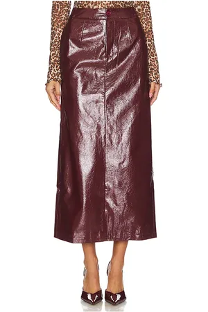 bubish Eliza Leather Maxi Skirt