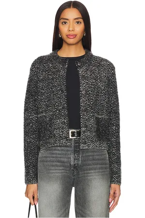 Vince Herringbone Textured Cardi Jacket