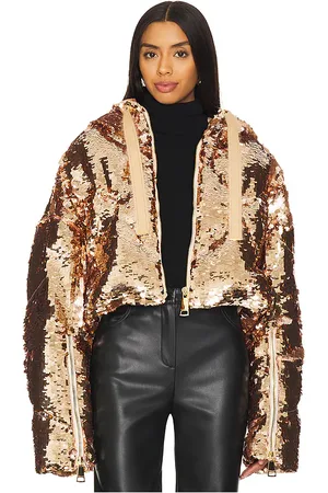 Khrisjoy Crop Sparkly Puffer Jacket