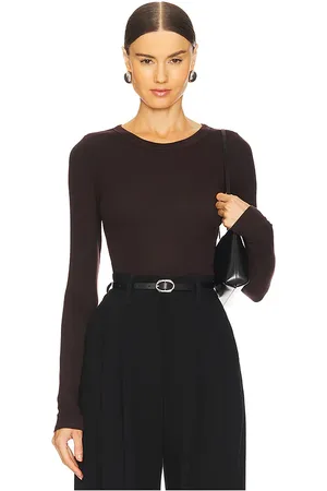 ENZA COSTA Silk Knit Long Sleeve Crew