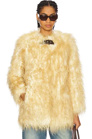 Apparis Petra Faux Mongolian Fur Short Coat