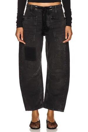 Free People Moxie Low Slung Pull On Barrel Wide Leg