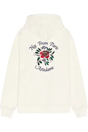 Drôle de Monsieur Le Hoodie Slogan Fleurs