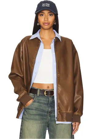 superdown Ariel Faux Leather Bomber