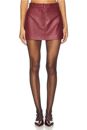 AEXAE Leather Mini Skirt