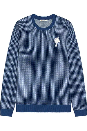 Marine Birdseye Crewneck Sweater