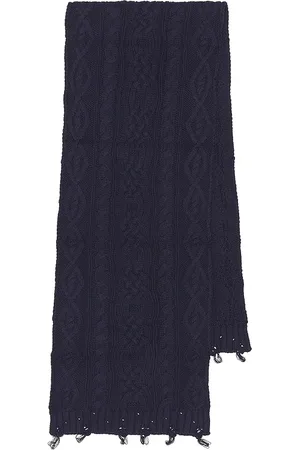 Found Distressed Cable Knit Scarf