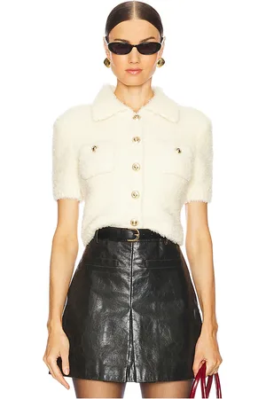 Self-Portrait Fluffy Knit Top