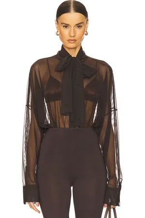 Norma Kamali Super Oversized Bf Shirt Bodysuit