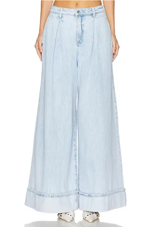 WeWoreWhat Pleated Wide Leg Jean