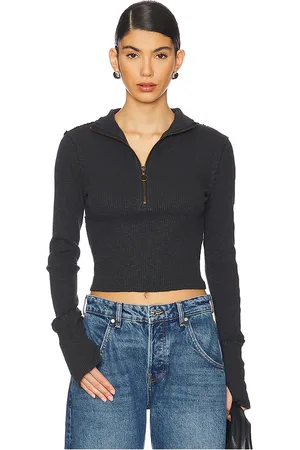 Free People X We The Free Midnight 1/2 Zip Sweater