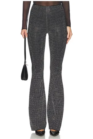 GOOD AMERICAN Crystal Pull On Flare Leggings