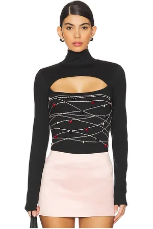 SUSAN FANG Beaded Long Sleeve Top