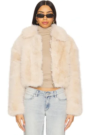 BLANK NYC Crop Faux Fur Jacket