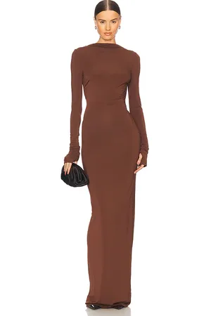 Helsa Jersey Backless Maxi Dress