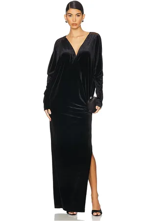 Norma Kamali Dolman Velvet Wrap Gown
