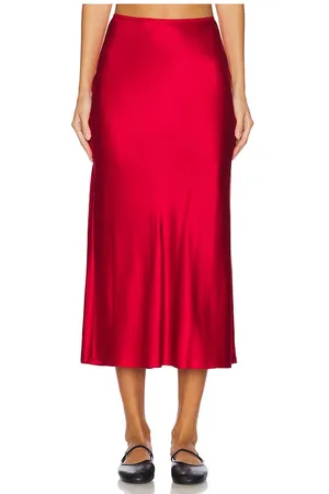 EAVES Chana Silk Midi Skirt