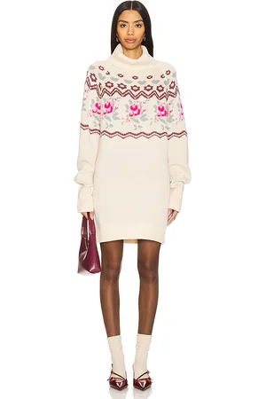 For Love & Lemons Ski Lodge Knit Oversized Sweater Dress