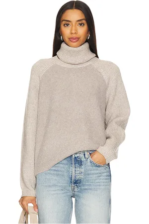 525 America Mckenzie Mixed Media Removable Collar Pullover