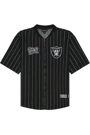 THE WILD COLLECTIVE Raiders Zip Front Top Jersey