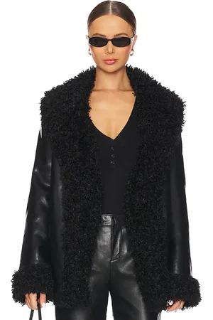 SER.O.YA Roxanne Faux Fur Leather Coat