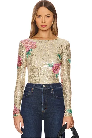 Free People X Intimately FP Printed Gold Rush Long Sleeve