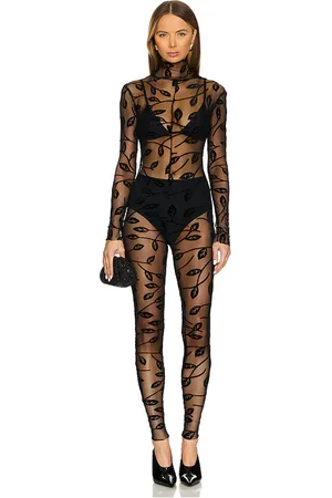 Norma Kamali Long Sleeve Slim Fit Turtleneck Catsuit