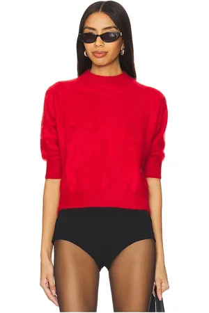 AUTUMN CASHMERE Brushed Elbow Sleeve Boxy Crew