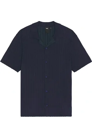 FORMER Marilyn Short Sleeve Knit Button Down Shirt