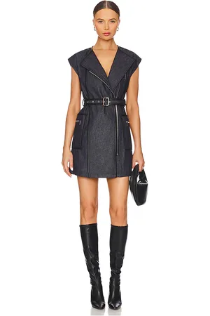 ET OCHS Devon Dress Undone Indigo & Black
