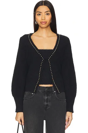 525 America Gianna Pearl Cropped Cardigan