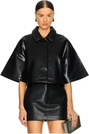 SER.O.YA Adi Faux Leather Cropped Jacket