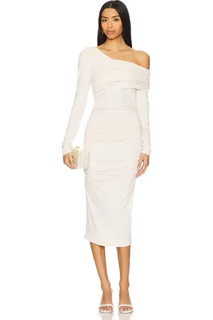 Susana Monaco One Off Shoulder Long Sleeve Dress