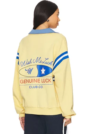 Wish Me Luck Quarter Zip Long Sleeve Polo