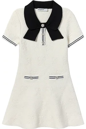 Self-Portrait Kids Jacquard Knit Dress
