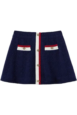 Self-Portrait Kids Textured Knit Skirt