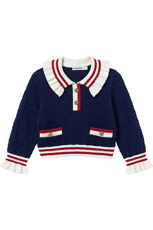 Self-Portrait Kids Textured Knit Cardigan