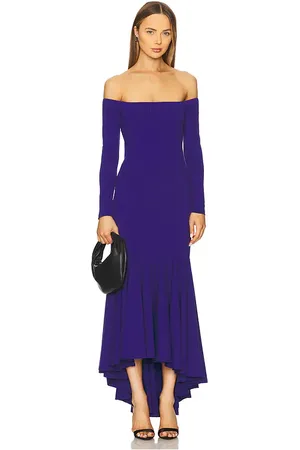 Susana Monaco Off Shoulder Long Sleeve High Low Dress