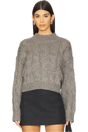 525 America Lola Lurex Cable Cropped Pullover