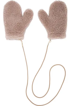 Adrienne Landau Teddy Faux Fur Mitts