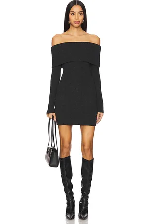 ENZA COSTA Off Shoulder Sweater Mini Dress