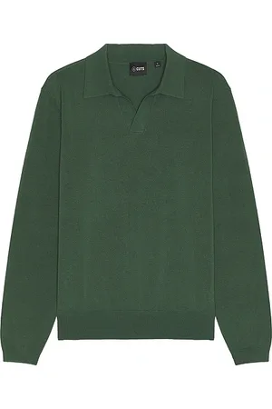 Cuts Riviera Knit Long Sleeve Polo Moss