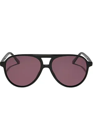 DIFF EYEWEAR Tosca II Sunglasses Black Aubergine & Silver Flash