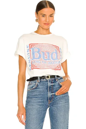 Junk Food Budweiser Psych Pattern Tee White
