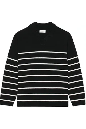 Saturdays NYC Mole Yarn Stripe Skipper Knit Polo