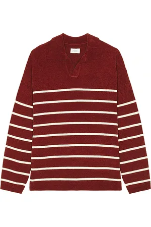 Saturdays NYC Mole Yarn Stripe Skipper Knit Polo