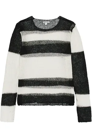 Jaded London Color Bloke Stripe Open Knit Sweater